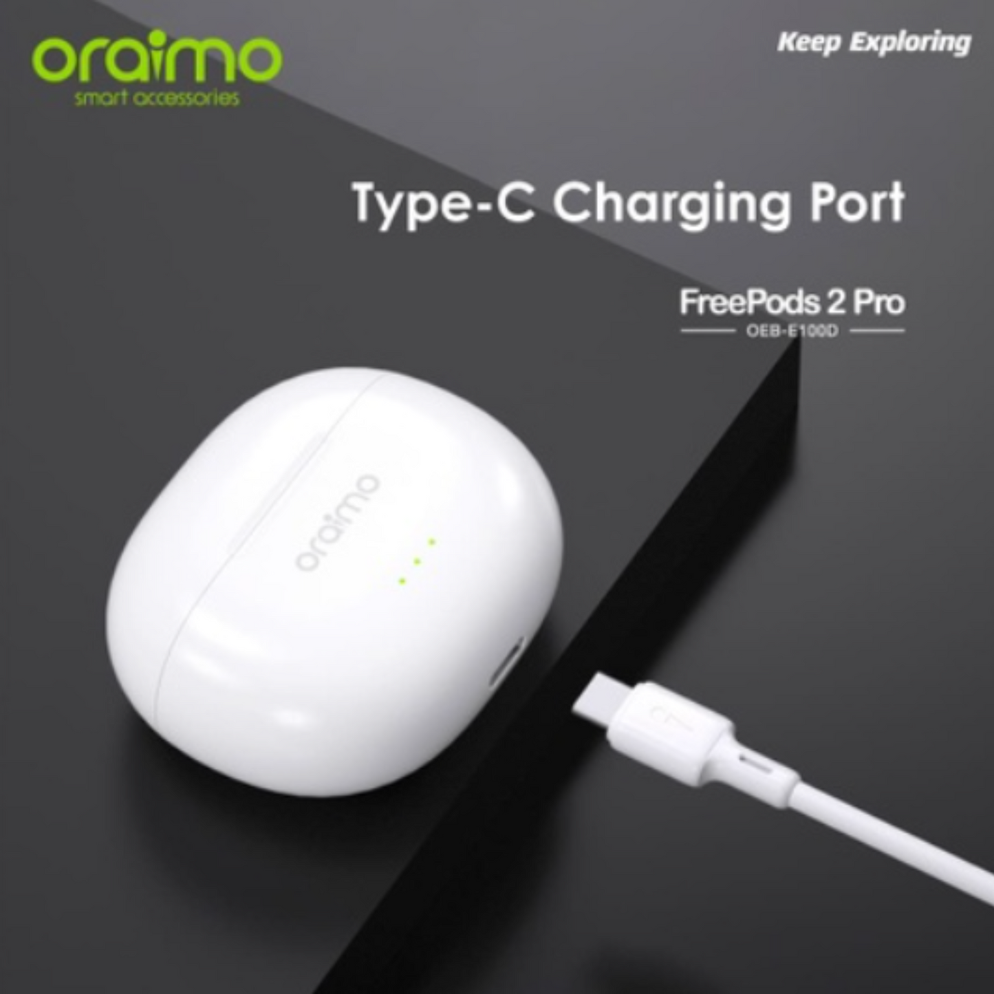 Oraimo OEB E100D True Wireless Earbuds – Long Battery, Touch Controls, Lightweight Design | Best Price in Oman